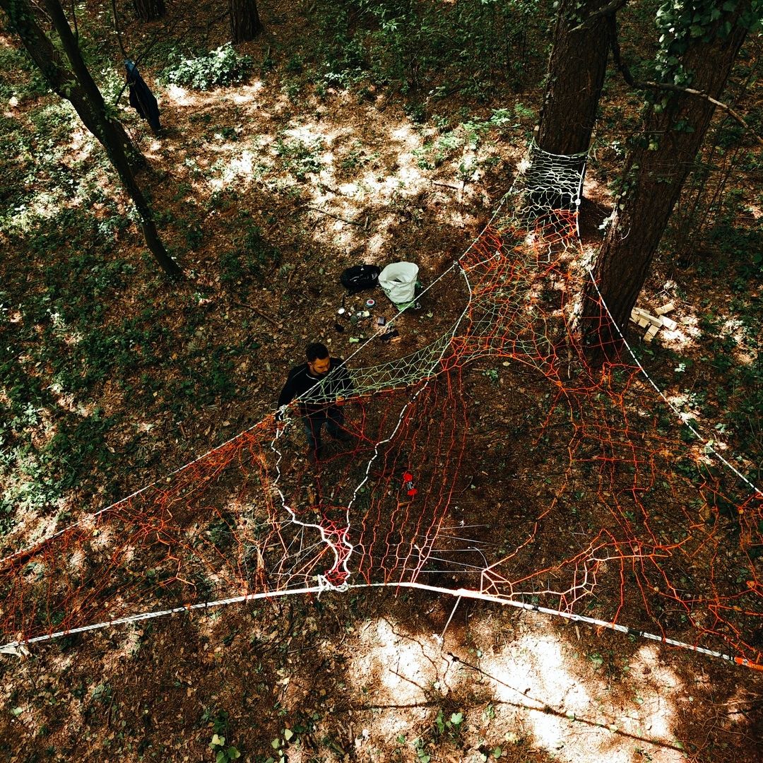 Prva Tree Net mreža u Hrvatskoj u Kalniku - pogled s razine tla