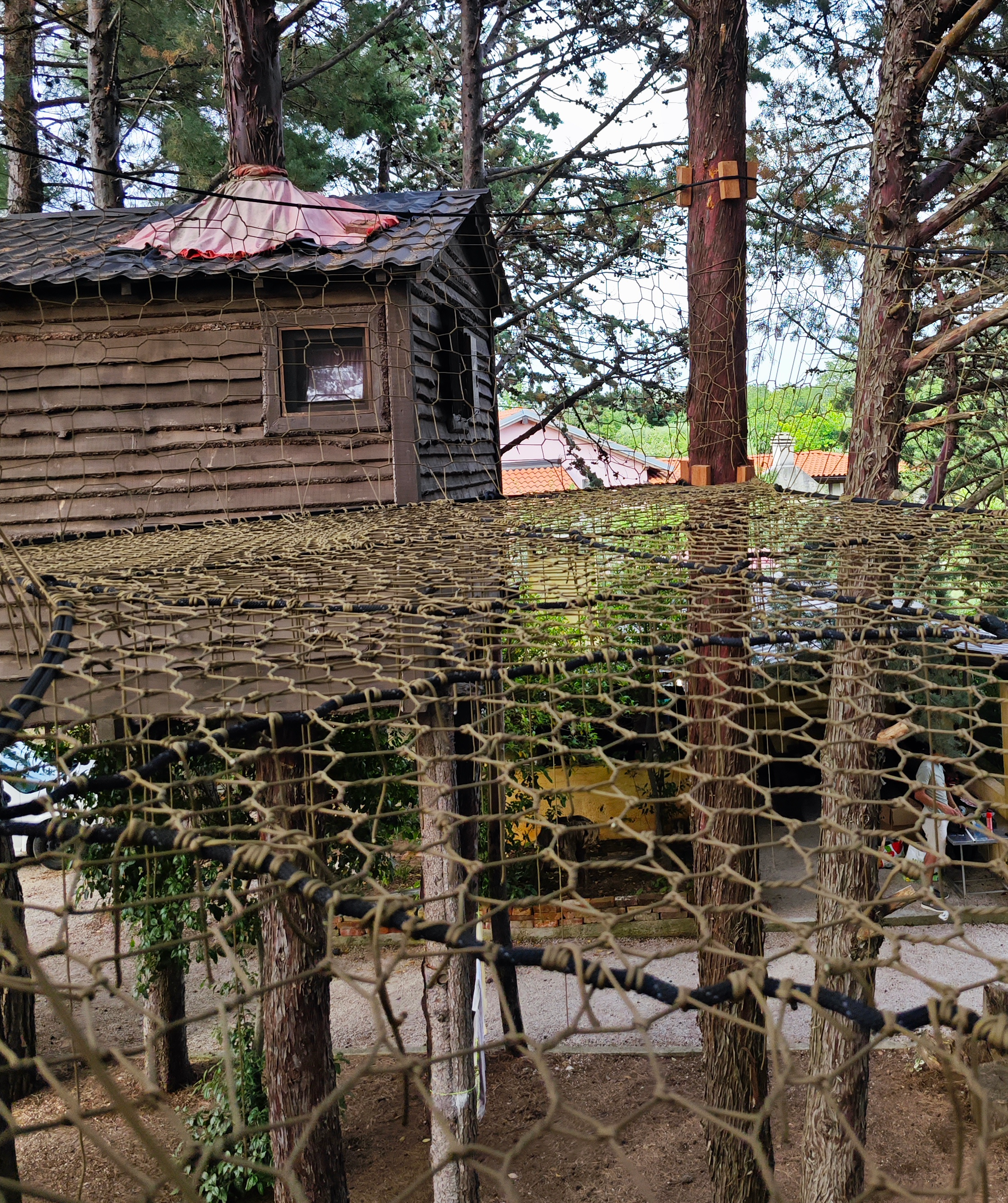 Zeleni Tree Net sustav postavljen između drveća